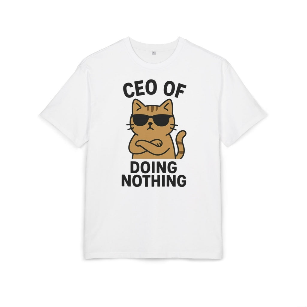 Men's Funny Cat Print Round Neck Short Sleeve